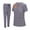 Charcoal, variant on Women's Essential Jogger Scrub Set Nursing Uniform 10 Pockets Stretch Scrub Top and Pant (True Royal Blue, X-Large)