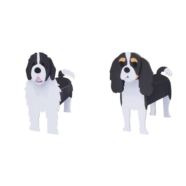 (2-Pack) Rinsvye 1Pcs Garden Flower Pot Succulent Flower Pot Holder Dog Poodle Chihuahua Animal Small Flower Bulk 50 Planters Flower Pot Dog Small Ceramic Flower Bulk Planter Storage Containers