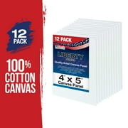 U.S. Art Supply 4 X 5 inch Professional Artist Quality Acid Free Canvas Panel Boards for Painting 12-Pack (1 Full Case of 12 Single Canvas Board Panels)