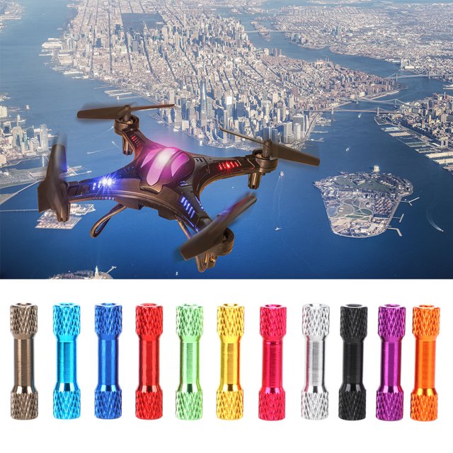Separador de aluminio moleteado M3 x 25 mm 11 colores para dron multicóptero RC Bling Bling