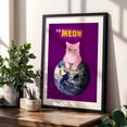 thumbnail image 4 of Pink Cat Conquers the World - Collage Cat Pop Art Space Surrealism Modern Art Humor Cosmic Black Framed Wall Art Print 20 x 30 inches, 4 of 8