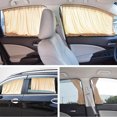 thumbnail image 4 of 2pcs 50cm Car Sun Shade Side Window Curtain Auto Foldable Uv Protection Accessories Black Pure Cloth Auto Accessories, 4 of 6