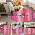 thumbnail image 5 of Round Rug 7Ft Washable Non-Slip, Valentine's Day Circle Area Rugs for Living Room Bedroom, Valentines Pink Gradient Striped Romantic Indoor Floor Mats Carpet Runner for Home Decor Aesthetic, 5 of 8