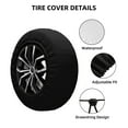 thumbnail image 5 of DouZhe Waterproof Spare Tire Cover, Black Spider Web Halloween Prints Adjustable Wheel Covers Fit for Jeep Trailer RV SUV Car, 14 inch, 5 of 7