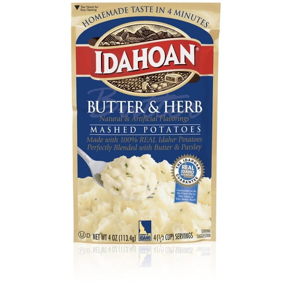 Idahoan Butter & Herb Mashed Potatoes 4 oz. (Pack of 10)