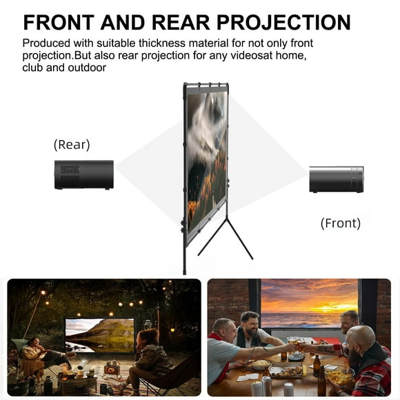 Projector Screen,With Carry Theater With Stand 100/120 Indoor Screen 16 Outdoor Indoor Screen 100/120 Inch Outdoor Inch Outdoor Indoor Portable Rear Movie Stand 100/120 Inch 9 4k 16 9 Dual