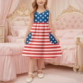 thumbnail image 5 of ZACPNCV 4th of July Toddler Girl Outfit Fourth of July USA Dress Kids Little Girl Independence Day Clothes Red 7-8 Years, 5 of 7