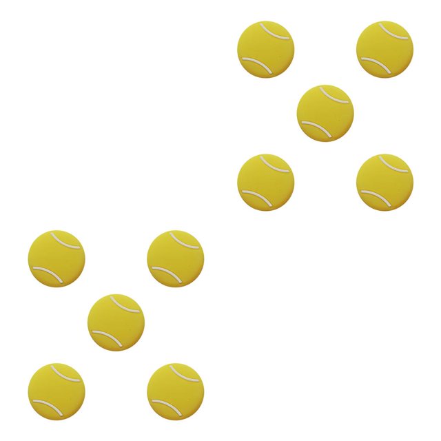 mmirethe 5 Pieces Tennis Racquets Shock Absorber Dampeners Shock-absorption Dampers Buffers Silicone Safe Accessories Professional Yellow 2Set