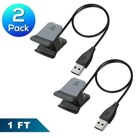 2 Pack Fitbit Alta HR Bracelet Replacement USB Charging Charger Cradle Dock Cable Adapter by Insten Wireless Activity Tracker