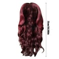 thumbnail image 3 of TUTUnaumb Lace Front Wigs Human Hair Glueless Wine Red Colored Body Wave Wigs Pre Plucked with Baby Hair 180 Density 13x4 HD Transparent Frontal Wigs for Women 28Inch-Red, 3 of 9