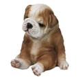 thumbnail image 2 of American Pedigree Dogs Lifelike Bulldog Puppy Dog Laid Back Sitting Figurine, 2 of 9
