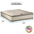 thumbnail image 2 of DS USA Coil Comfort Double-Sided Pillow Top Mattress Only - Sleep System with Enhanced Cushion Support, Fully Assembled, Great for your Back, Longlasting Comfort (Full 54"x75"x11"), 2 of 5