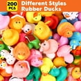 200 Pack Rubber Ducks in Bulk, Jeep Ducks for Ducking, Assorted Rubber Ducks for Jeeps, Bath