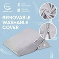 thumbnail image 6 of All Sett Health Memory Foam Wedge Pillow For Sleeping | Adjustable Memory Foam Pillow - Grey, 6 of 6