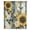 Yellow Teal Beige, variant on Spring Sunflower Sheer Curtains 54 Inches Long, Butterfly Pastoral Teal Striped Vintage Light Filering Curtains, Breathable Simi Curtain Privacy Drapes for Kitchen Bathroom Small Window Treatment