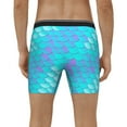 thumbnail image 2 of Men's Boxer Briefs, Sequins texture blue fish scale Soft and Breathable Mens Underwear Boxer Briefs With Widen Waist, 2 of 5