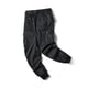 thumbnail image 4 of Pantalones largos para hombre, informales, lisos, con bolsillo, cintura elástica, para exteriores, con cordón ajustable, para trabajo, 4 of 7