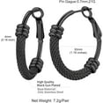 thumbnail image 5 of ChainsHouse Half Mesh Hoop Earrings for Women Hypoallergenic Trendy Hoops Black, 30mm, 5 of 10