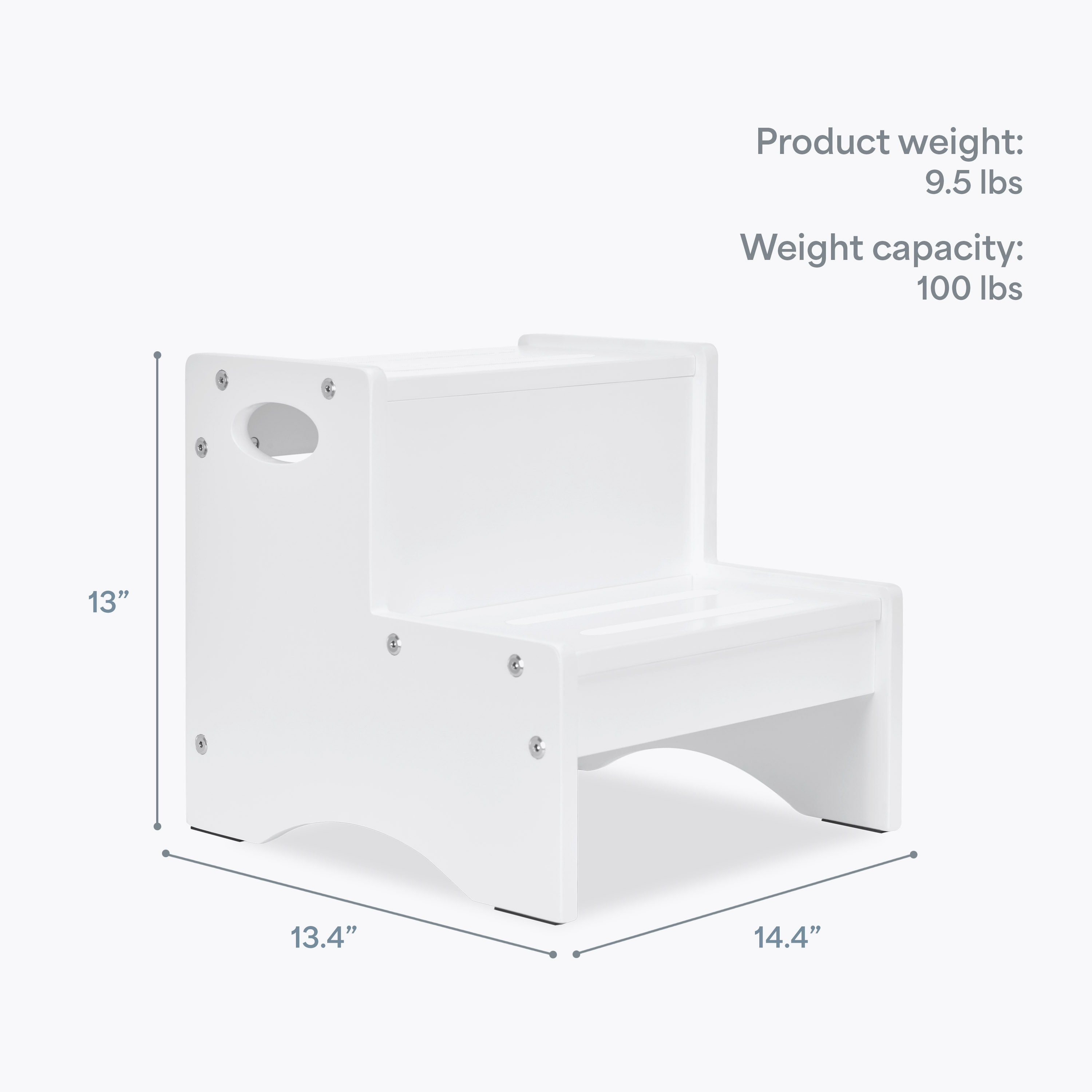 Dream On Me Little Steps Step Stool, Anti-Slip Zealand Pinewood