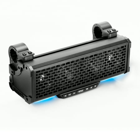 BOSS Audio Systems BRT14A ATV UTV Sound Bar System - 14 inches Wide, IPX5 Rated Weatherproof, Bluetooth, Amplified, 3 inch Speakers, 1 inch Horn Loaded Tweeters, Easy Installation for 12 Volt Vehicles