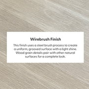 Plank+Beam 72 Modern Dining Table for 6, Solid Wood Rectangular Dining Table for Kitchen/Dining Room, Seashell Wirebrush