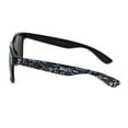 thumbnail image 3 of Love Heart Print Arm Hipster Black Horn Rim Sunglasses Shiny Black Arm, 3 of 4