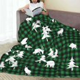 thumbnail image 6 of Fuzoiu Christmas tree green plaid Print Ultra-Soft Micro Fleece Blanket,All Seasons Flannel Throw, Lightweight Blanket for Bed, Sofa, Couch, Movie Night, Camping, and Travel-80"x60", 6 of 7
