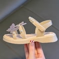 thumbnail image 6 of Eltusu Girls Sandals with Strap, Soft Sole Non Slip Princess Open Toe Flat Sandals White Size 2.5(Big Kids), 6 of 8