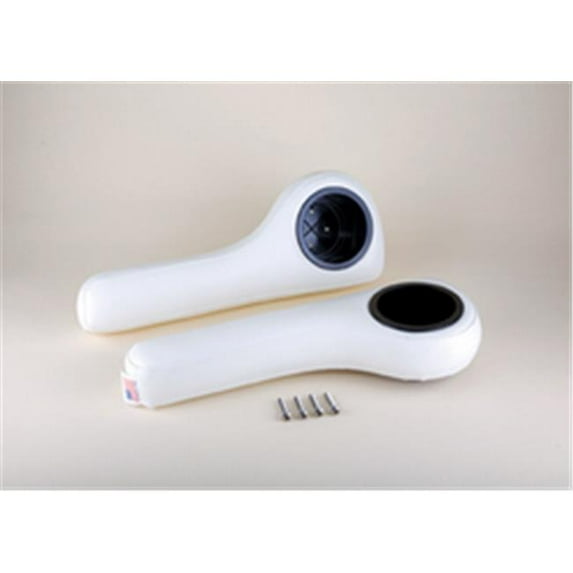 StentensGolf AR00CW Arm Rest Rear for Cushion with Cup Holder - White, Pair