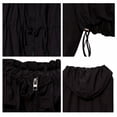 thumbnail image 4 of OIOLOYJM Womens Rain Jacket with Hood Gathered Casual Loose Fit Zip Up Coat Drawstring Hem Waterproof Long Sleeve Outerwear with Pockets Black M, 4 of 5