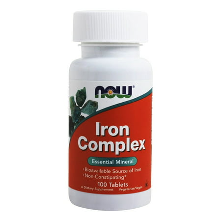 NOW Foods - Iron Complex Vegetarian - 100 Tablets (Best Iron Rich Foods For Anemia)