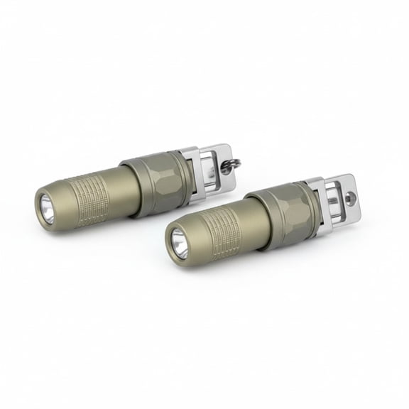 2-Pack Waterproof Rechargeable EDC Flashlight - 80 Lumen Mini LED Keychain Torch, Ultra Compact Portable Metal Light for Camping Hiking Emergency