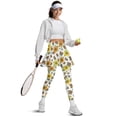 thumbnail image 5 of COEQINE Tennis Skirted Legging for Women with Pockets Elastic High Waist Yoga Leggings with Skirts Sunflower and Light Brown Cow Spot Print Golf Athletic Skirt, 3XL, 5 of 7