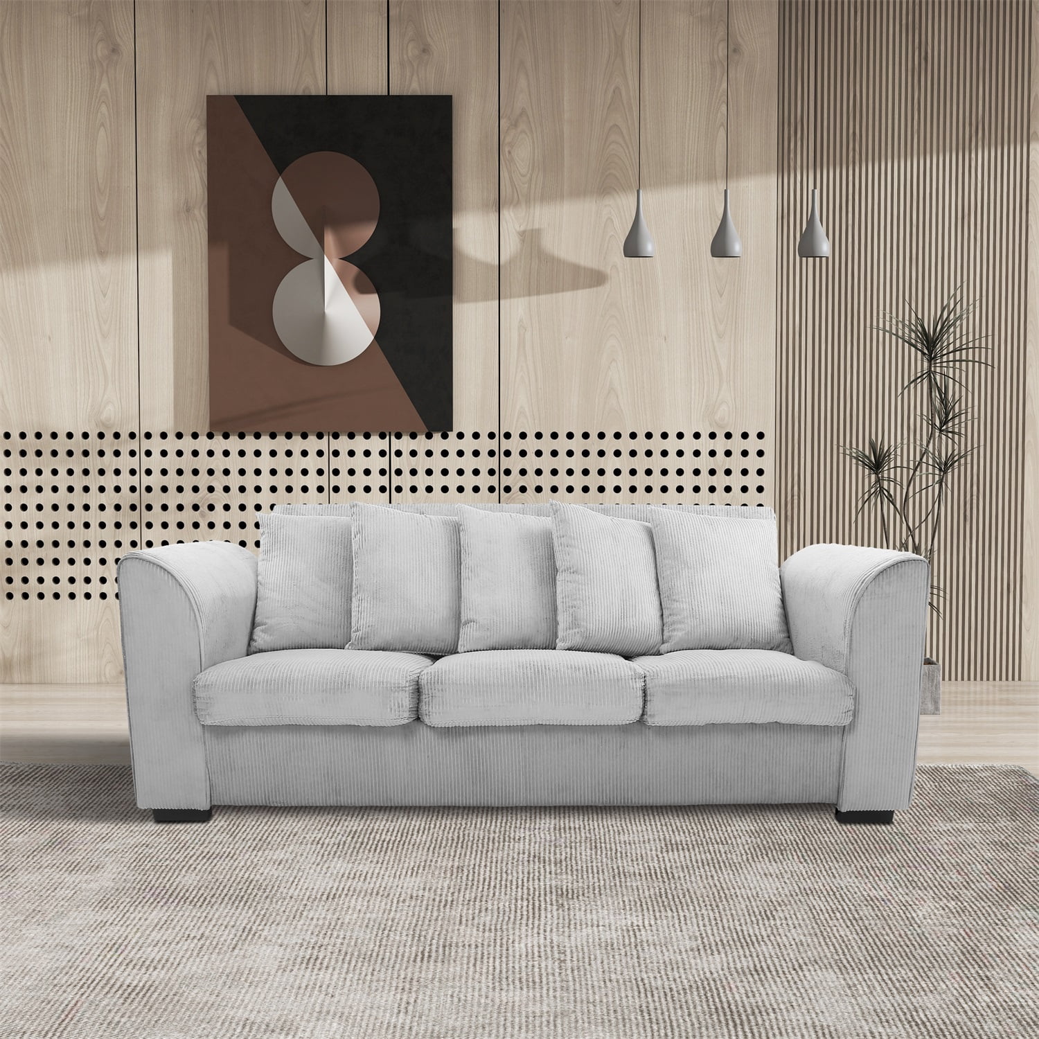 Kadyn 3-Seat Sofa Couch, Fabric Upholstered Accent Sofa for Living Room&Bedroom&Office, Modern Fabric Sofa Couch with Pillows, Light Grey Kadyn 3-Seat Sofa Couch, Fabric Upholstered Accent Sofa for Living Room&Bedroom&Office, Modern Fabric Sofa Couch with Pillows, Light Grey