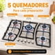 thumbnail image 5 of Parrilla Gas 5 Quemadores Empotrable Acero Inoxidable Hogar, 5 of 10