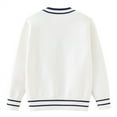 thumbnail image 5 of EnJoCho Boys Girls V Neck Cardigan Sweater Kids Button Down Knit School 𝖴niform Soft Cotton Warm Knitted Outerwear Pocket Cozy Pullover Fall Winter Wear Layering Piece, 5 of 7
