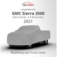 thumbnail image 2 of Weatherproof Truck Cover Compatible with 2021-2021 GMC Sierra 3500 Crew Cab6.5Ft Bed & Camper Shell - 5L Outdoor - Protect Rain, Snow, Hail, Sun - Cable Lock, Bag & Wind Straps, 2 of 9