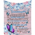 thumbnail image 1 of LHSHID Personalized Lover Name Message Text Blanket to My Granddaughter from Grandma and Grandpa I Can Promise to Love You for The Rest of Mine Custom Hug Blanket Bed Throws, 1 of 6