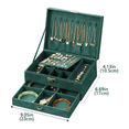 thumbnail image 5 of Estuche Caja Organizador Joyero Joyas Joyería Aretes Retro Verde, 5 of 5