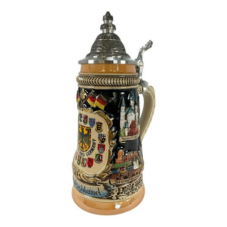 

Rustic Deutschland Germany Shield Cities with Crests LE German Beer Stein .25 L
