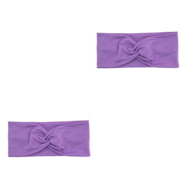 Minnieouse Diadema de ganchillo Banda para la cabeza deportiva Tie-dye Sweatband Accesorios para el peinado del cabello para Sporting Yoga Gym Púrpura Púrpura claro 2piezas Minnieouse CBP386429