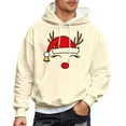 thumbnail image 4 of XIAOCHA Couples Hoodies for Christmas Oversized Reindeer Hooded Sweatshirt Festive Warm Casual Holiday Wear Top, 4 of 6
