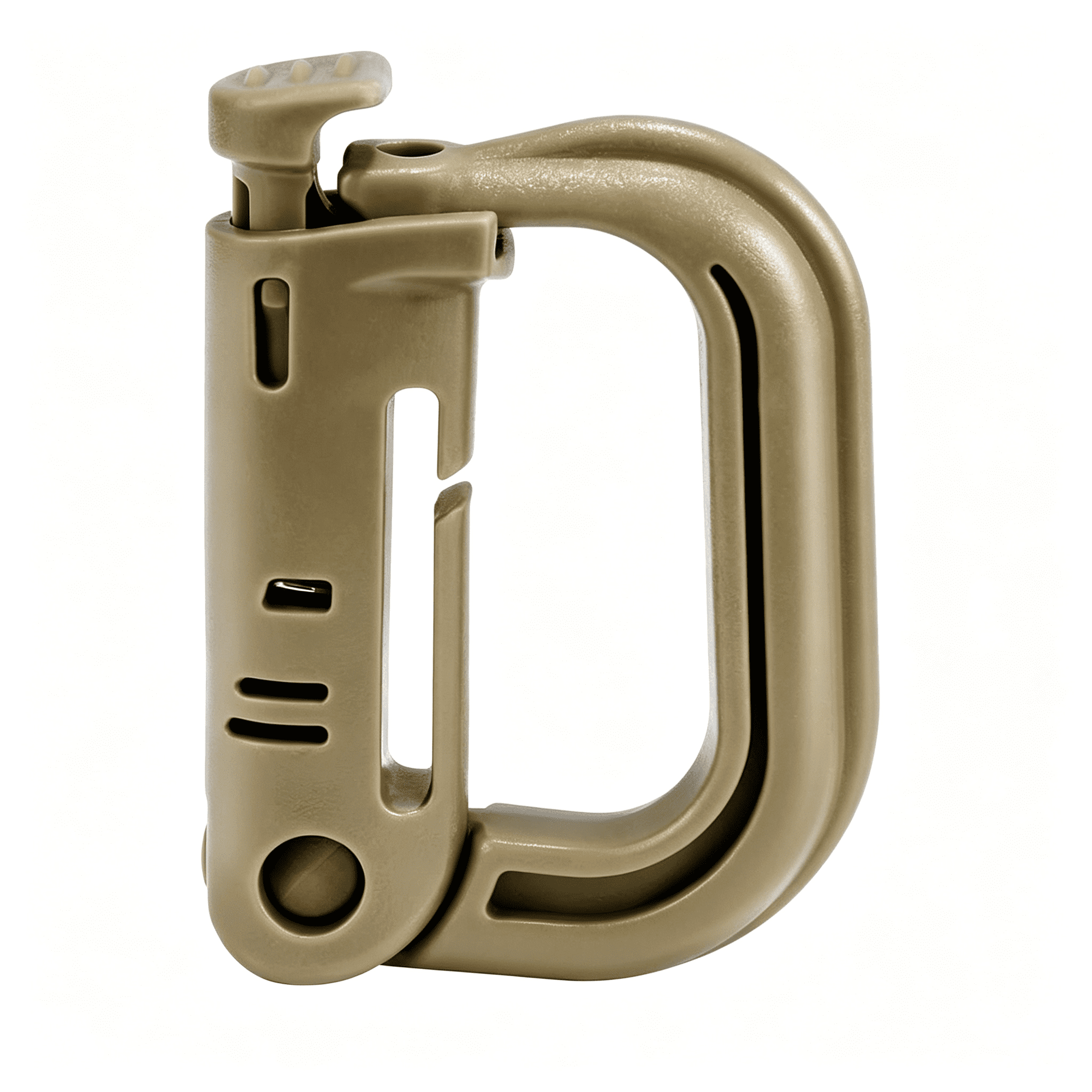 GJX 6 Pack 2.12 Tactical Locking D Ring Plastic Carabiner Backapck Molle Hook Clip for Webbing Straps Bag 6 Pack Tactical Locking Molle Clips