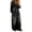 Black, variant on Denim Overalls for Women Button Down Long Sleeve Casual Baggy Jeans Wide Leg Comfy Summer Jumpsuits with Pockets White XL