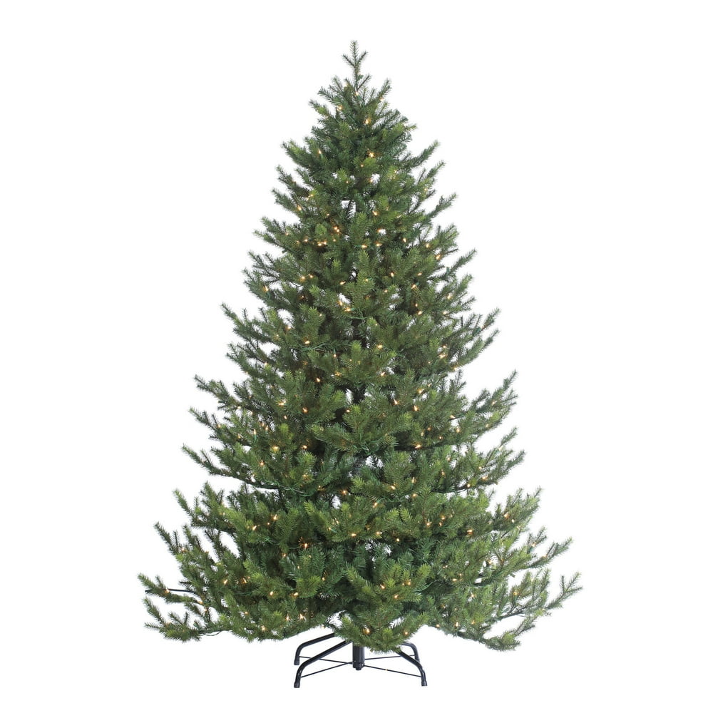 6.5' Natural Cut Rockford Pine Christmas Tree w/ Clear Lights Walmart