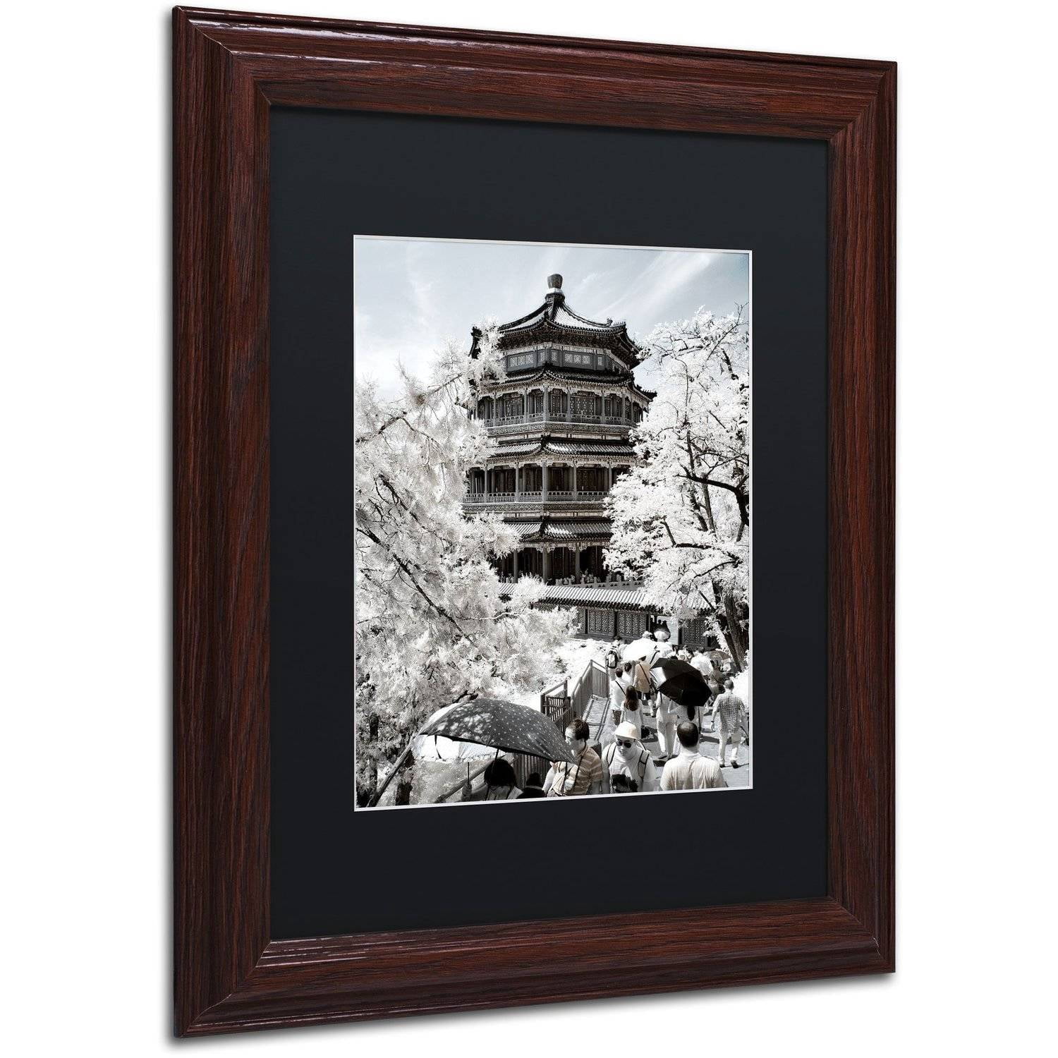 Trademark Fine Art "White Temple" Canvas Art by Philippe Hugonnard, Black Matte, Wood Frame