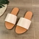 thumbnail image 4 of Amzcrzy Zapatos de mujer,Zapatos de mujer,Zapatillas de mujer, Zapatillas planas de verano para mujer, con punta redonda, de color liso, informales, para playa Sandalias Mujer Zapatillas De Casa, 4 of 5