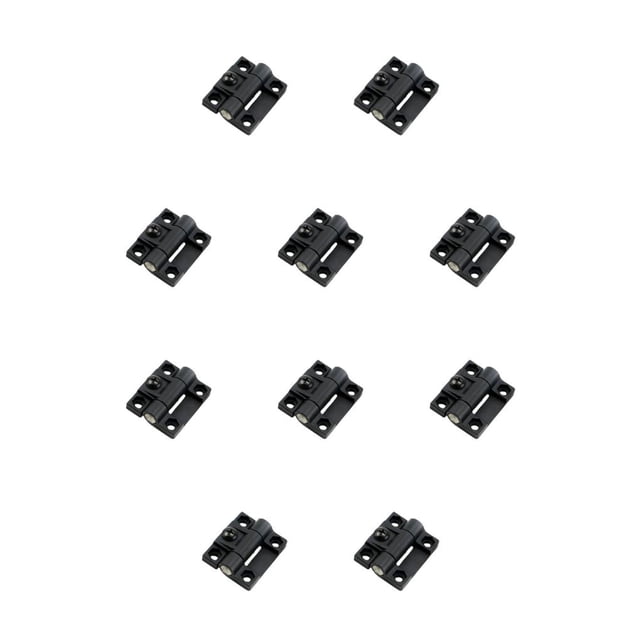 Yuarrent Bisagra de control de posición Reemplazo Torques de plástico Bisagras Cerradura Seguridad Muebles Ventana Gabinete Amortiguación de Negro 10piezas