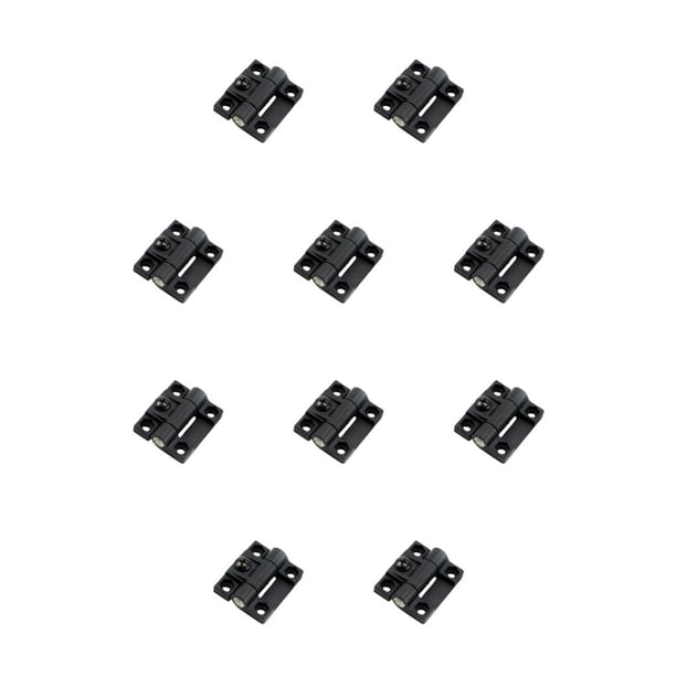 Yuarrent Bisagra de control de posición Reemplazo Torques de plástico Bisagras Cerradura Seguridad Muebles Ventana Gabinete Amortiguación de Negro 10piezas