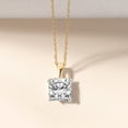 thumbnail image 3 of Lab Grown Diamond Pendant Necklace For Women | 1 Carat IGI Certified Cushion Shape FG-VS | Solitaire Pendant Necklace 14K Yellow Gold | Martina Solitaire, 3 of 6